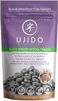 ▶$1 Shop Coupon◀  Ujido Black Ginger Matcha Tablets - Real Black Ginger - Real Matcha - Gluten-Free
