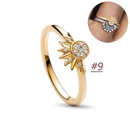 Sun Moon & Star Triple Charm Set Beads Pendant Ring Clip Fit Pandora Original Bracelet DIY Women Jew