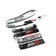 JDM Style Keychain Double-Sided Printing Racing Motorcycle Keychain Accessories Initial D Keychain
