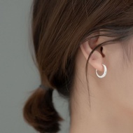 1000earring 925 Sterling Silver Lexi Sparkling Hoop Earrings - Silver