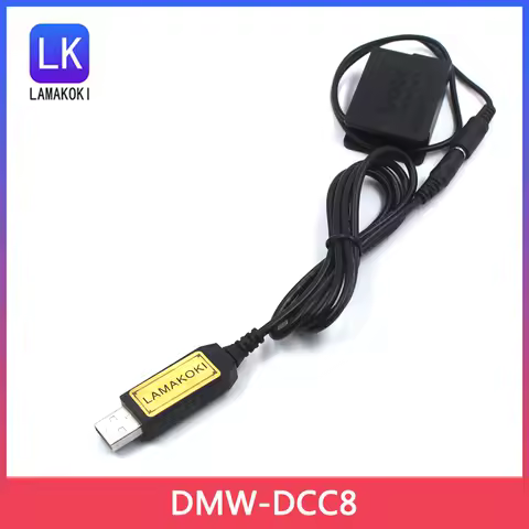 Power bank USB Cable DMW-DCC8 BLC12 BLC12E dummy battery for Lumix DMC-GX8 FZ2000 FZ300 FZ200 G7 G6 