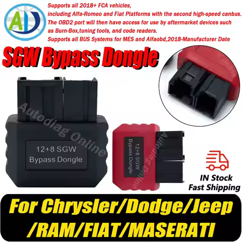 SGW Bypass Dongle For Chrysler/Dodge/Jeep/RAM/FIAT/MASERATI OBD2 Diagnostic Scanner For FCA Vehicle 