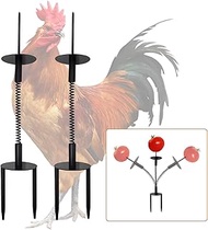 Oooct 2 Pack Chicken Peck Toys, Metal Chicken Swing Feeder, Chicken Enrichment Toys, Chick Slow Feed