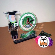 Unique Clock Plaque Caricature Ii Graduation Gift