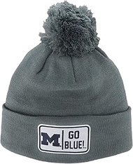 ZHATS NCAA Officially Licensed Pom Beanie Patch Defer Gray
