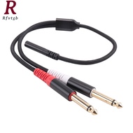 3.5mm to Dual 6.5mm Adapter 3.5mm Audio Aux Cable Double 6.35 1/4 inch Mono to Stereo 1/8 inch 3.5mm