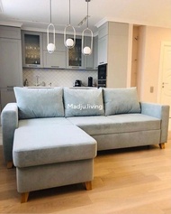 sofa L shape / sofa tamu / sofa minimalis selonjor