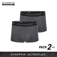 DAPPER แพ็ค 2 ชิ้น กางเกงชั้นในชาย Dapper Ultraflex ทรง Trunks สีเทา