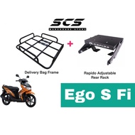 Tapak Monorack Rapido Yamaha EgoS Fi New Food Delivery Bag Bracket Base Heavy Ego S Transformer Acce