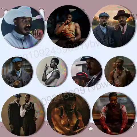 Southern Gothic Horror Sinners Michael B Jordan Badge on Backpack Clothes decoration Tinplate Round 