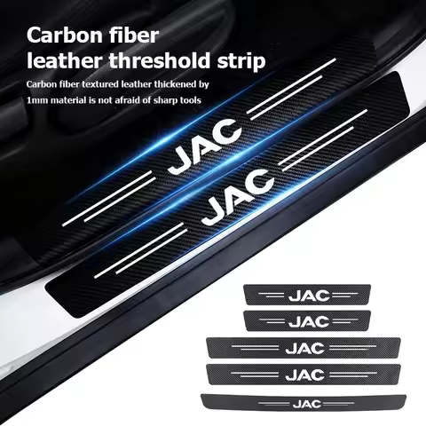 Carbon Fiber Car Threshold Strip Protective Cover Anti Collision For JAC JS3 JS2 S3 S5 T8 T8 Pro T9 