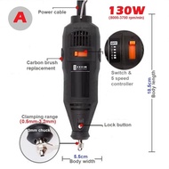 Die Grinder Set 3mm/ 6mm Chuck + Standard Accessories Drill Bit Heavy Duty Graving Polishing Cutting