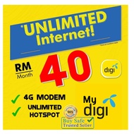 Digi Prepaid Sim Card Next 40 Unlimited Data Hotspot For -Modem/iPhone/Android