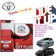 TOYOTA ATF CVT TC AUTO GEAR OIL 4L Wish 2.0 Estima ACR50 Alphard Vellfire (08886-02105)
