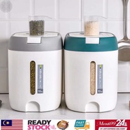 ✤Murah99 Bekas Beras Household Kitchen Rice Dispenser 5KG-10KG Large Capacity Rice Grain Bucket Storage With Cup
