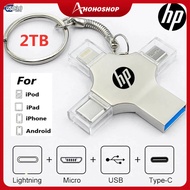HP 2TB 4-in-1 flash drive USB 3.0 Memory Stick OTG Pendrive Fast Speed Type-C For i/O/S/Tablet Thumb