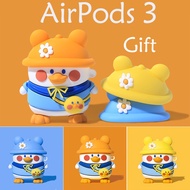 Chrysanthemum hat bag duck compatible AirPods 3 case for compatible AirPods(3rd) case 2021 new compatible AirPods3 earphone protective shell 3rd case suitable for compatible AirPodsPro case compatible AirPods2gen case