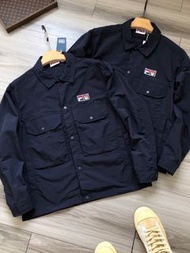 外國預訂 fila maison kitsune 小刺繡logo 口袋 長袖恤衫 外套