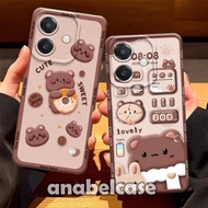Softcase OPPO A3X A3 NFC 2024 Case Fashion Motif Bear Brown - Case Bear - Case Oppo - Case A3X - Cas