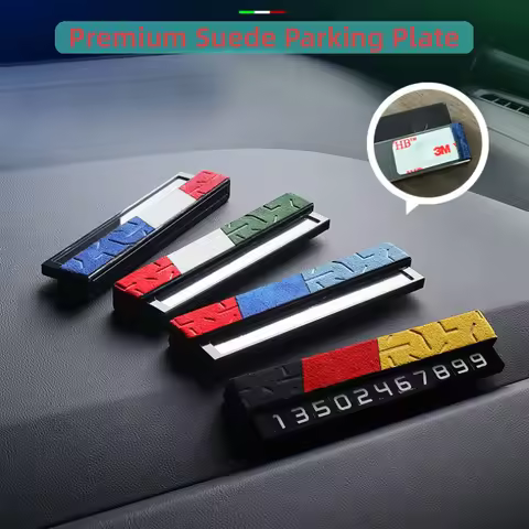 Universal Car temporary parking number plate Alcantara suede For vw Audi Toyota Honda Nissan Avita C