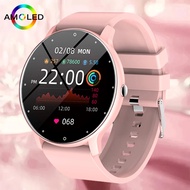 นาฬิกาออกกำลังกาย Smart Watch Ladies Full Touch Screen Sports Fitness Bracelet Waterproof Bluetooth Call Men Smartwatch Women for Android IOS