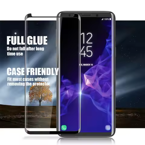 Full Glue 9H Tempered Glass For Samsung Galaxy Note 9 8 S9 S8 Plus S8Plus S9Plus 5D Curved Screen Pr