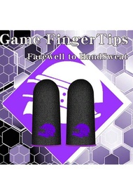 4對碳纖維 手機3L-頭遊戲指尖手套，專業遊戲玩家防汗防滑抗汗吸汗敏感柔滑觸摸屏手指套遊戲指套