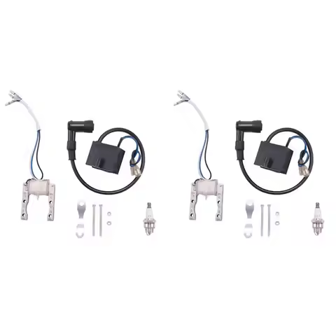 2X Engine CDI Ignition Coil Magneto Stator Coil Spark Plug Kit For 2 Stroke 49Cc 50Cc 60Cc 80Cc Moto
