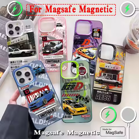 Hot Anime Initial D AE86 Magsafe Magnetic Case for Samsung S25 S24 S23 S22 S21 S20 FE Plus Ultra 5G 