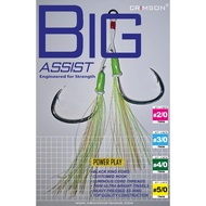 Crimson BIG Assist Hook build for heavy jigging fishing build with BKK custom hooks.