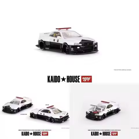 Kaido House+MINIGT 1:64 R34 Police Car Alloy car model