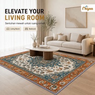 MYNA Karpet Ruang Tamu Besar Carpet Living Room Large Rug Bilik Tidur Anti Slip Aesthetic Modern Vel