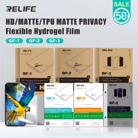 RELIFE GF-1 GF-2 GF-3 TPU Hydrogel Film for Film Cutting Machine Full Screen Coverage Screen Protect