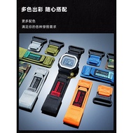 Suitable for Casio Heart Rate Square DW-H5600/DW-H5600MB Modified Velcro Nylon Canvas Strap
