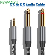 PEWANY1 3.5mm To 2 6.35mm Audio Cable, Dual Channel 2 in 1 3.5mm To 6.35mm Audio Splitter Cable, Y S