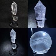 🔥Actual Product🔥Master Healer Quartz Clear Quartz Crystal Energy Set白水晶能量柱子和球