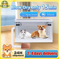 Pet Drying Box Oxygen Chamber Folding Kitten Incubator Brooder Nursery Breathable Visible Dog Cage