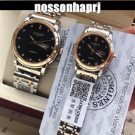浪琴-Longines 索伊米亞系列 情侶對錶 男女石英日曆腕錶 316精鋼錶帶 商務手錶 精品手錶