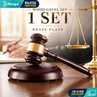 Wooden Judge's Gavel Auction Hammer with Sound Block Durable Craft Lawyer Judge Auction Hammer/Gavel