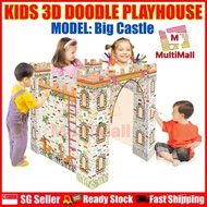 Kids 3D Doodle Play House -  Big Castle | Cardboard Toy House|Playhouse for kids Cardboard |Playhous