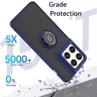 Phone Casing For Motorola Moto G86 G56 5G Translucent Frosted Cover with Rotatable Ring Stand Shockp