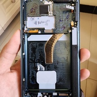 Lcd s22 ultra frame green/hijau (ada minus)