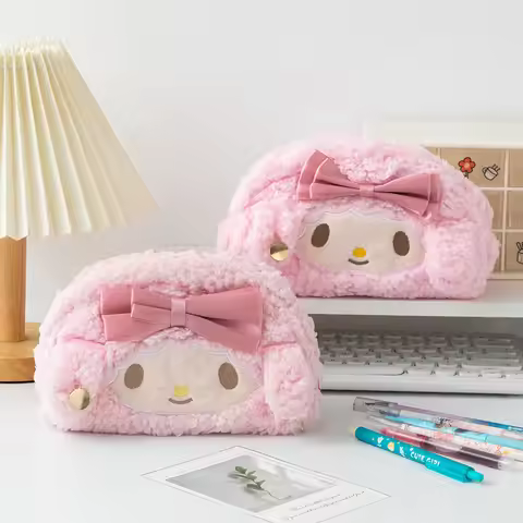 Cute Melody Lamb Pencil Case Large Capacity Animation Derivatives Cartoon Stationery Bag Melody Stor
