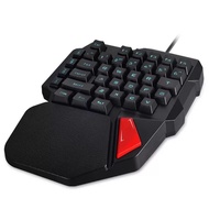 Single Hand USB Wired Game Keyboard Computer PC Laptop