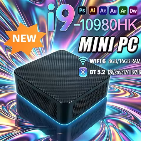 New 2026 Windows I9 Mini PC Intel i9 10980HK Mini PC Computer SSD M.2 1TB 2TB RAM 16GB Wifi 6 BT5.2 