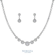 Neriza Jewelry/เครื่องประดับเจ้าสาว สร้อยคอเพชรและต่างหูเพชรNSW069