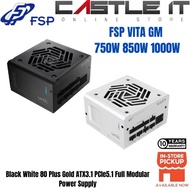 FSP VITA GM 750W 850W 1000W Black White 80 Plus Gold ATX3.1 PCIe5.1 Full Modular Power Supply