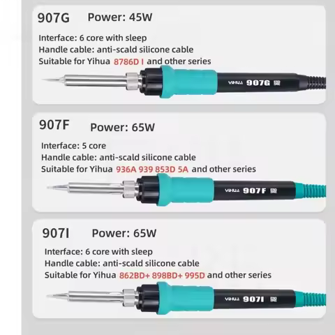 Yihua Soldering Station Electric Iron Handle Cermet Heating Core Anti-Scalding Silicone Handle 907A 