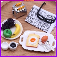 [Tachiuwa2] 1/12 Bread Maker Toy Kitchen Appliances Fruit Breakfast Set Kitchen Playset
