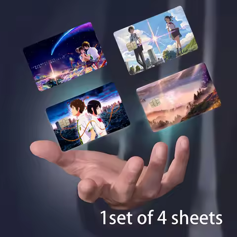 Anime Your NameDiy Credit Debit Card Sticker Party Sticker Decoration Waterproof Small Chip Card Ski